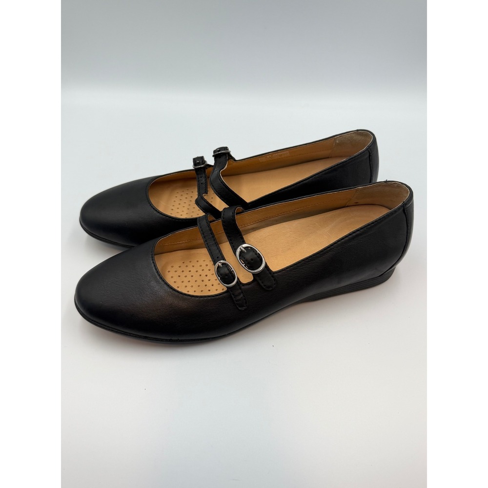 Dansko Leeza Black Leather Double Strap Mary Jane Flats Women EU 41 US 10.5-11 - Picture 4 of 9